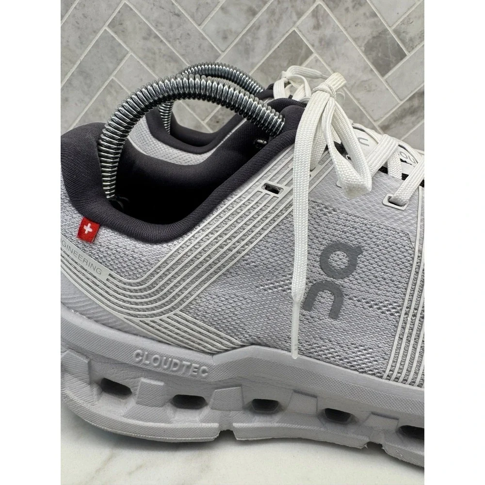 On Cloud Cloudgo Running Shoes Womens 10 Grey White Athletic Lace Up Sneakers